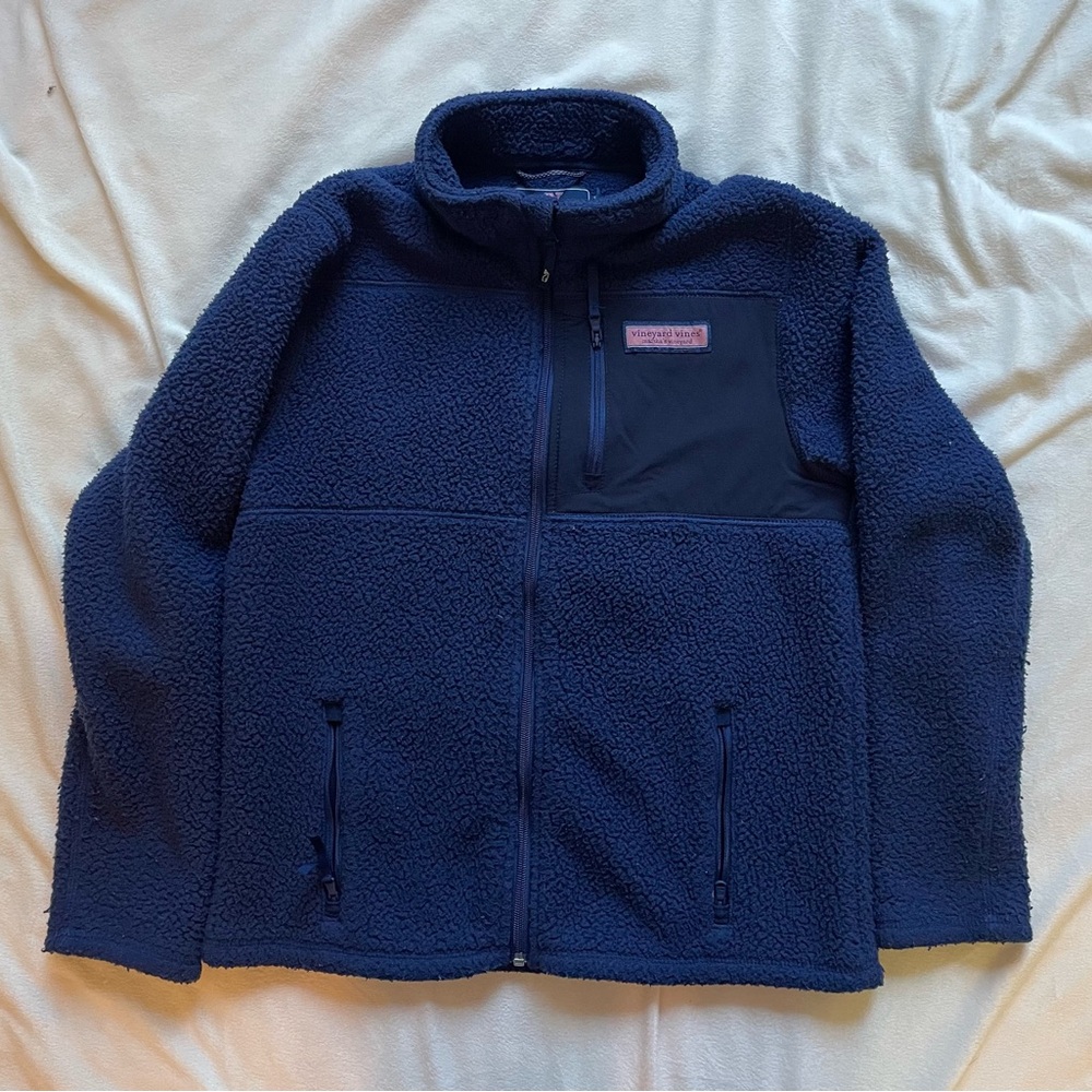 Vineyard Vines Navy Fleece Jacket